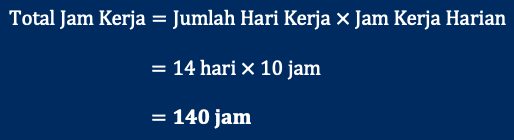 rumus total jam untuk sistem kerja roster