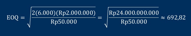 Perhitungan rumus EOQ